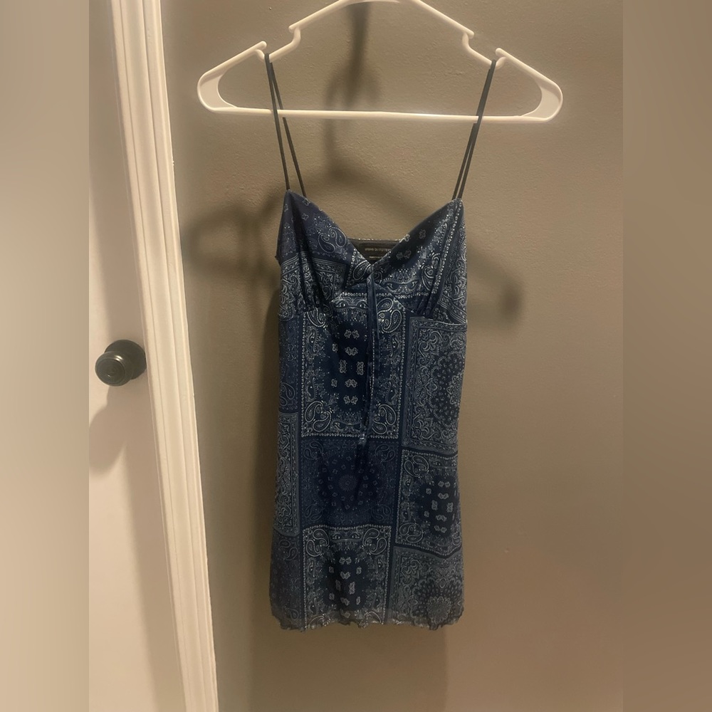 Blue paisley mini dress from urban outfitters